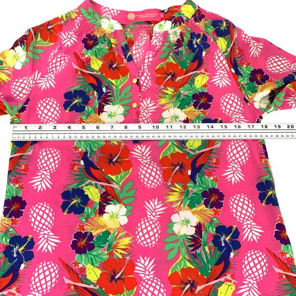 Macbeth Collection by Margaret Josephs Womens Blouse Small Lightweight Tropical - Picture 6 of 11